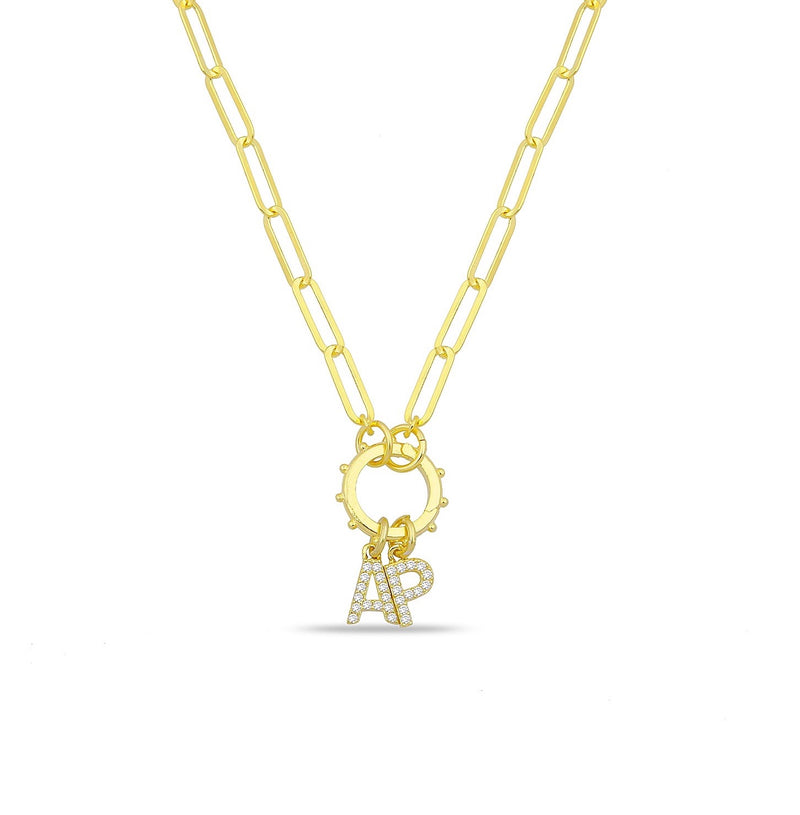 INITIALS CHARM CHAIN NECKLACE