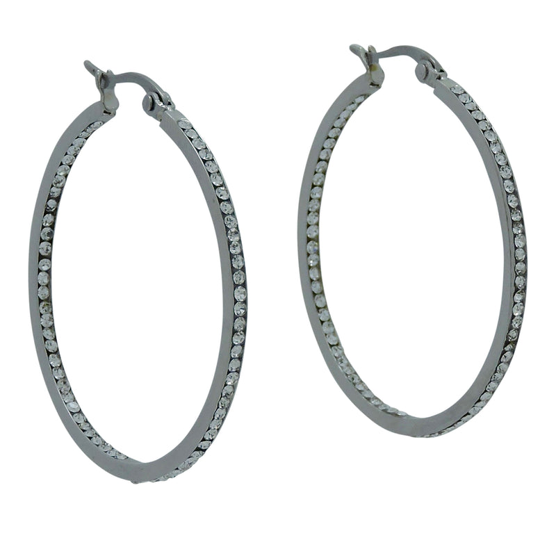MERICA MED HOOP EARRINGS