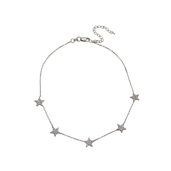 CZ STAR ANKLE BRACELET