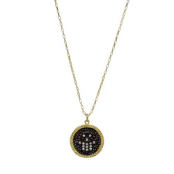 HAMSA HAMMERED COIN NECKLACE