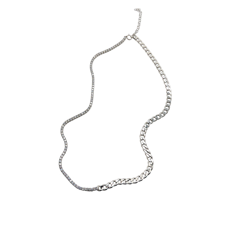TENNIS CURB CHAIN NECKLACE