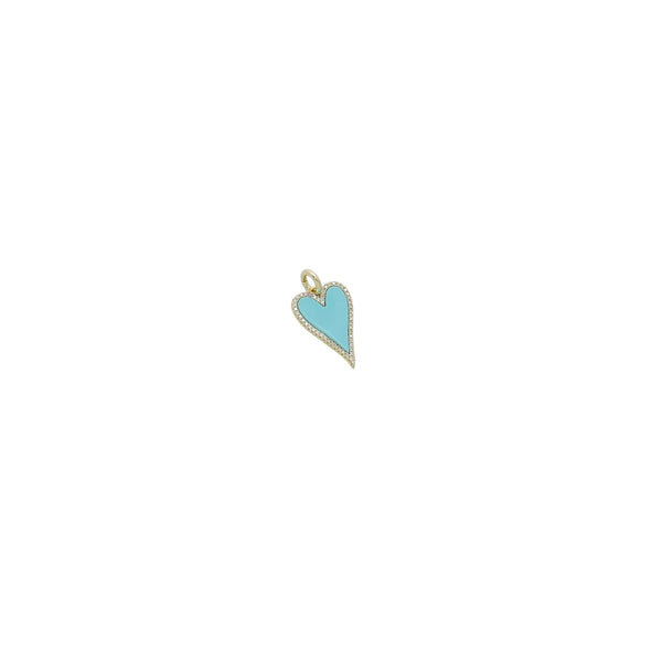 TURQUOISE HEART CHARM