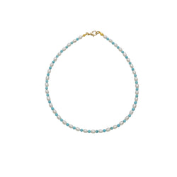 PEARL & TURQUOISE CHOKER NECKLACE