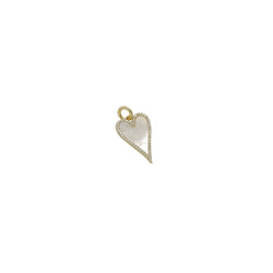 MOTHER OF PEARL HEART CHARM