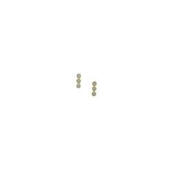 TRIPLE BEZEL STUD EARRINGS