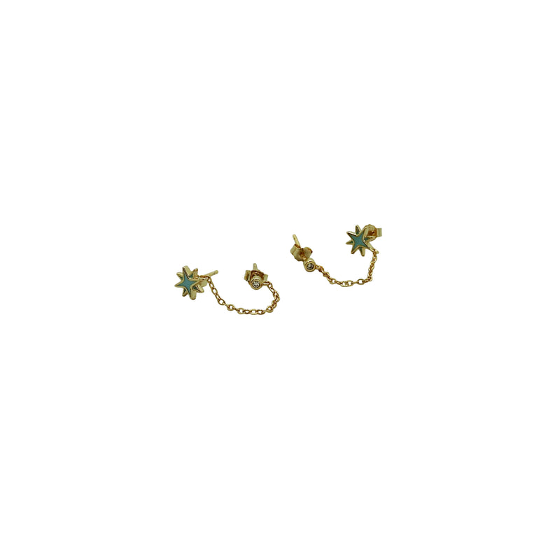 AQUA NORTHSTAR EARRINGS