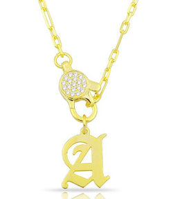 CLASP CHAIN INITIAL NECKLACE