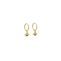 ELISE EYE HUGGIE EARRINGS