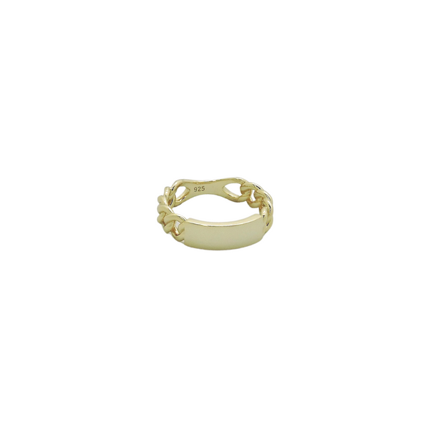 ID CUBAN CHAIN LINK RING