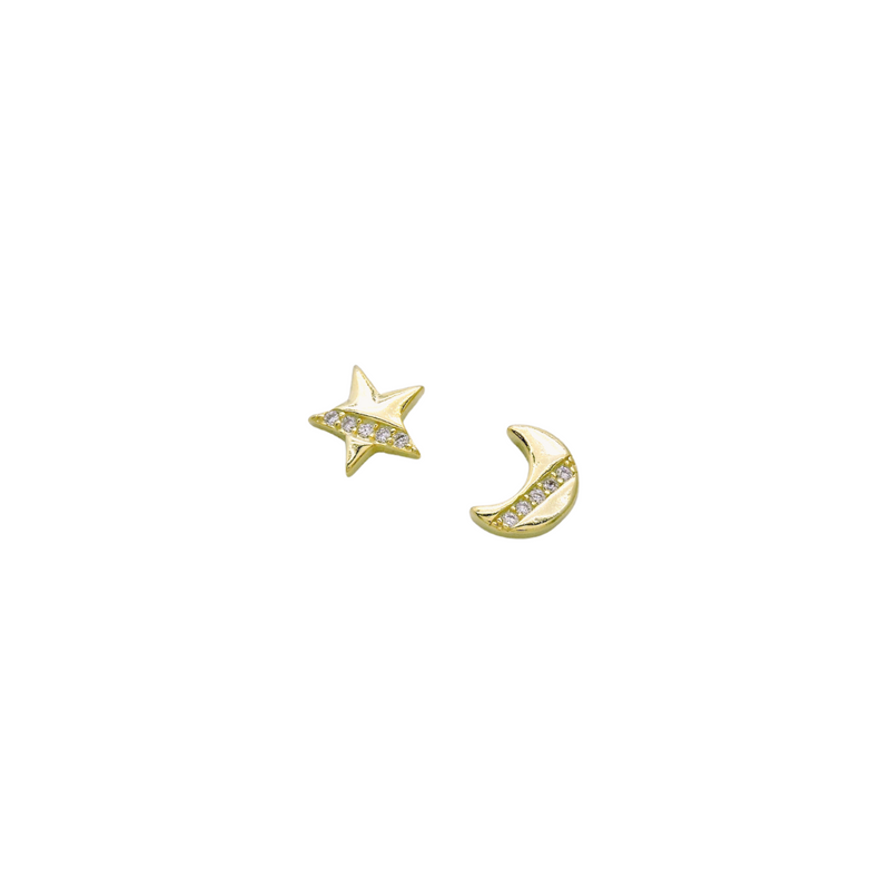 MOON & STARS STUD EARRINGS