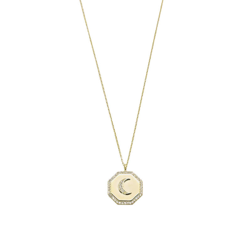 MOON HEXAGON NECKLACE