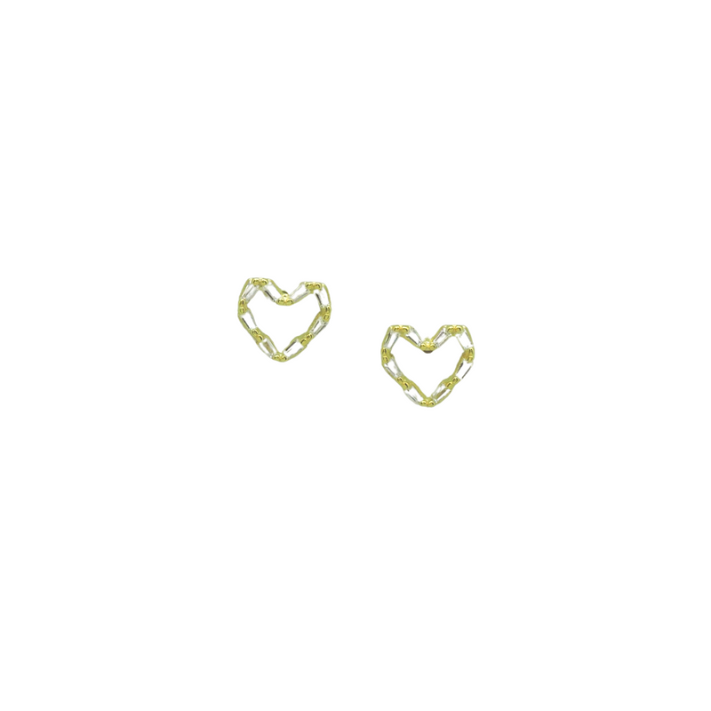 BAGUETTE HEART EARRINGS