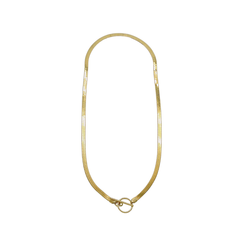 HERRINGBONE TOGGLE NECKLACE