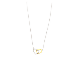 TWO TONE HEART NECKLACE